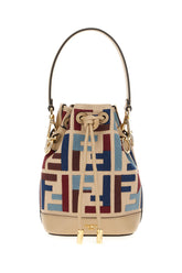 Borsa a secchiello Mon Tresor mini in tessuto ricamato -  | Wise