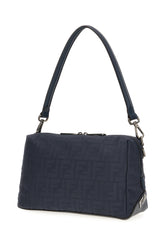 Borsa a spalla Lui Medium in tela blu notte -  | Wise