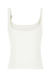 White stretch cotton top -  | Wise