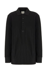 Black piquet oversized  polo shirt -  | Wise