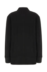 Black piquet oversized  polo shirt -  | Wise