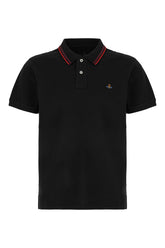 Polo in piquet nero -  | Wise