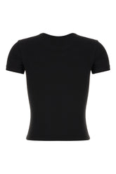 T-shirt T-Elle in cotone stretch nero -  | Wise