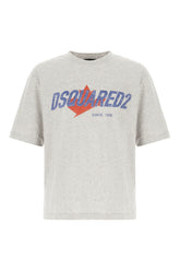 Melange grey cotton t-shirt -  | Wise