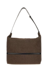 Borsa shopping in rafia cioccolato -  | Wise