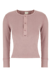 Antiqued pink cotton t-shirt -  | Wise