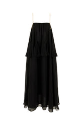 Abito lungo in seta nera -  | Wise