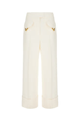 Pantalone in misto lana avorio -  | Wise