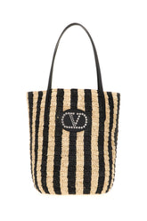 Borsa a mano in rafia bicolor -  | Wise