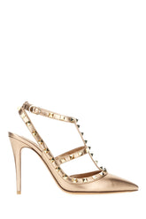 Scarpe con tacco Rockstud in pelle oro rosa -  | Wise
