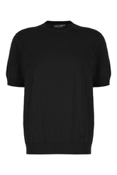 T-shirt in seta nera -  | Wise