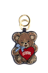 Portachiavi in pelle e tessuto multicolor -  | Wise