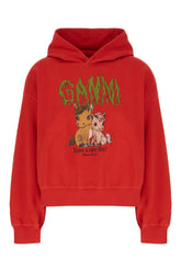 Felpa in cotone rosso -  | Wise