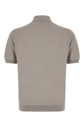 Dove grey cotton polo shirt -  | Wise