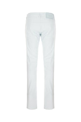 Pantalone in misto cotone stretch azzurro pastello -  | Wise