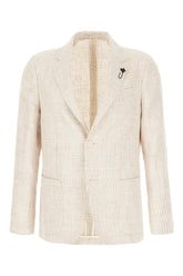 Giacca in misto lino ricamato -  | Wise