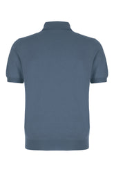 Polo in misto seta blu -  | Wise