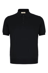 Polo in misto seta nera -  | Wise