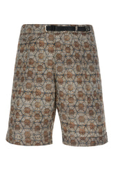 Multicolor linen blend bermuda shorts -  | Wise