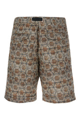 Multicolor linen blend bermuda shorts -  | Wise