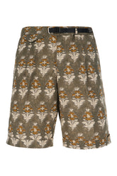 Multicolor linen blend bermuda shorts -  | Wise