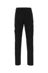 Pantalone cargo in cotone stretch nero -  | Wise