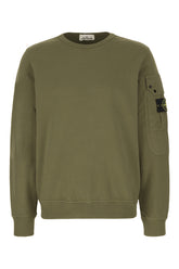 Military green cotton sweatshirt -  | Wise