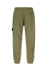 Pantalone jogging in cotone verde oliva -  | Wise