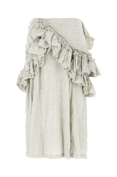 Melange grey cotton mini skirt -  | Wise