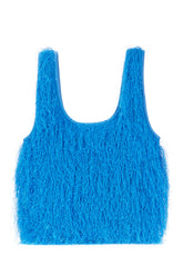 Borsa a mano Ruffled mini in poliestere turchese -  | Wise