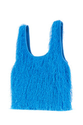 Borsa a mano Ruffled mini in poliestere turchese -  | Wise