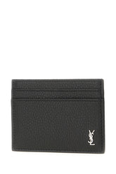 Black leather card holder -  | Wise