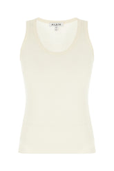 Top in misto lana stretch avorio -  | Wise