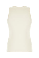Top in misto lana stretch avorio -  | Wise