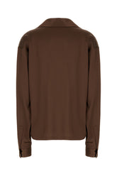 Chocolate satin blouse -  | Wise