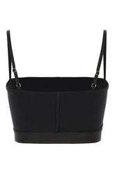 Crop top in modal stretch nero -  | Wise