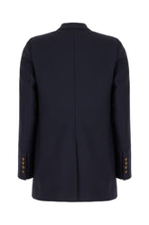 Giacca in misto lana blu navy -  | Wise