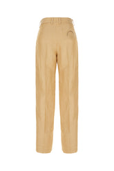 Pantalone in misto lino cammello -  | Wise