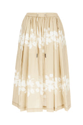 Gonna midi in misto lino beige -  | Wise