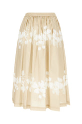 Gonna midi in misto lino beige -  | Wise