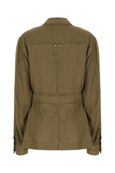 Giubbino in lyocell verde militare -  | Wise