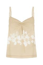 Beige linen blend top -  | Wise