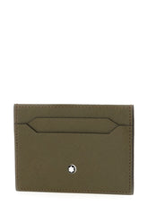 Portacarte in pelle verde militare -  | Wise