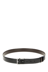 Black leather reversible belt -  | Wise