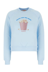 Felpa in cotone azzurro -  | Wise