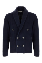 Cardigan in cotone blu notte -  | Wise