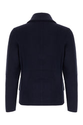 Cardigan in cotone blu notte -  | Wise