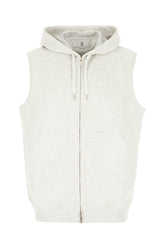 Felpa smanicata in misto cotone grigio melangé -  | Wise