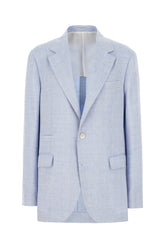 Giacca in misto lino azzurro -  | Wise