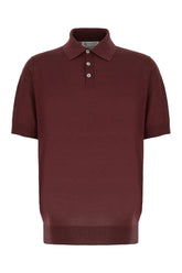 Polo in misto seta bordeaux -  | Wise